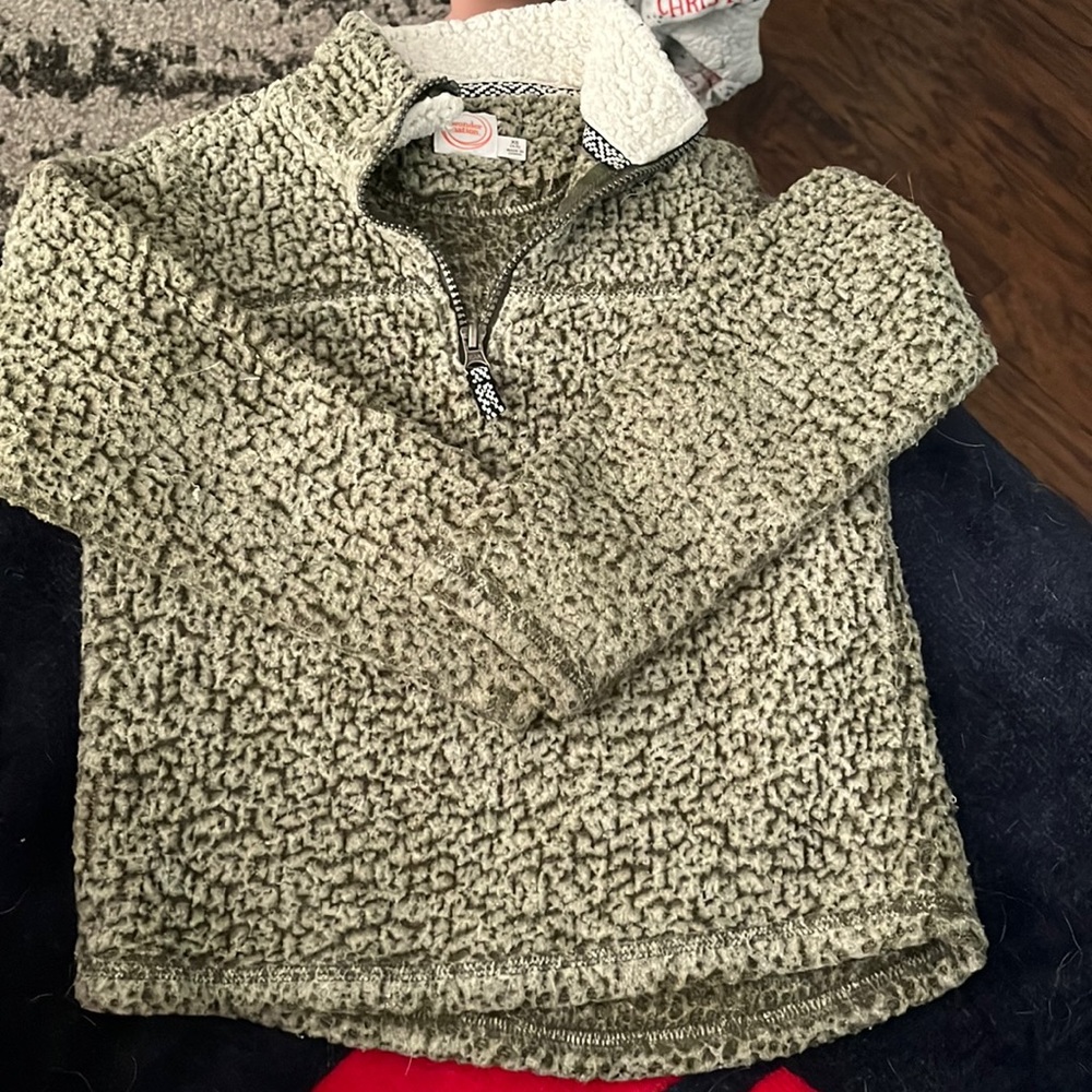 XS (4-5) Girls Wonder Nation Quarter Zip Sherpa